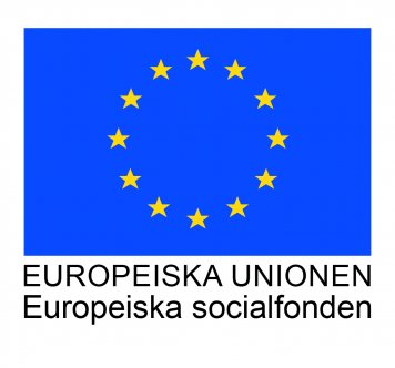 Europeiska unionen. Europeiska socialfonden. Flagga.