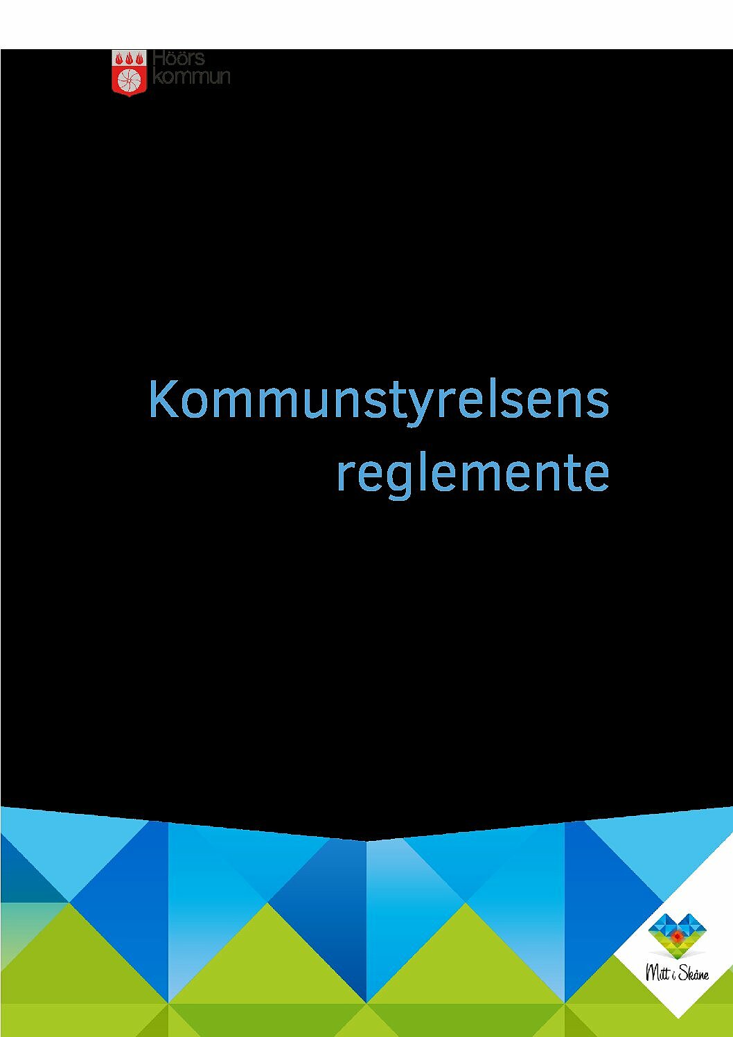 Kommunstyrelsens reglemente – Fastställd KF – 2023-12-06